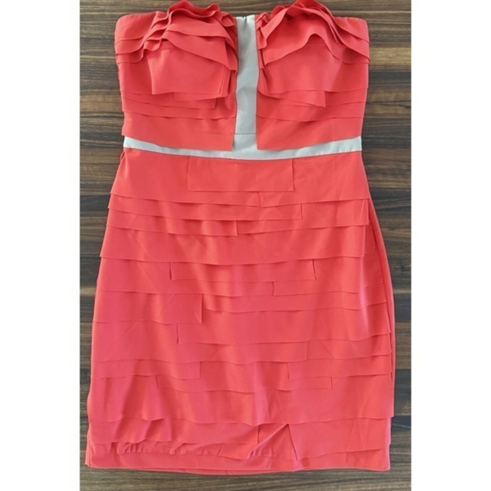 Gianni Bini Strapless Dress Size S‎ Blood Orange